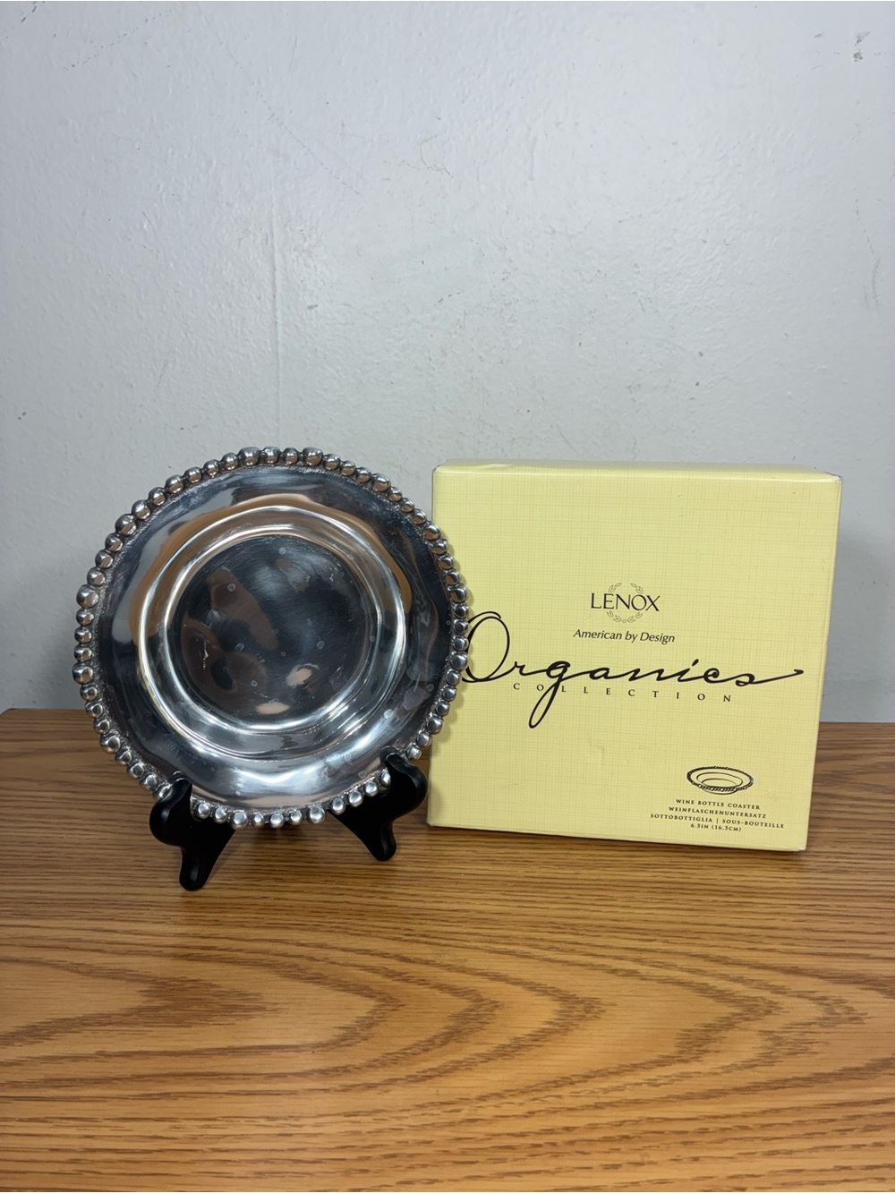 Lenox Aluminum Beaded Wine Bottle Coaster